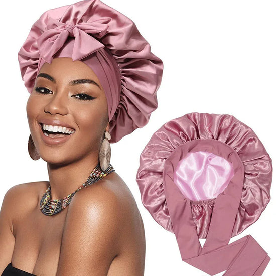 Double Layer Satin Hair Cap