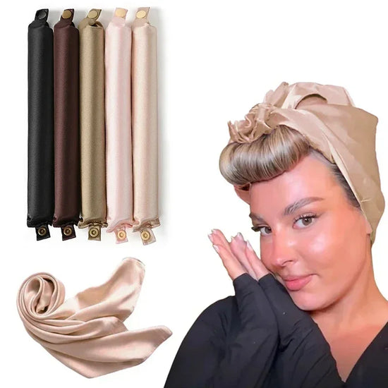 Heatless Hair Curler Satin Headband