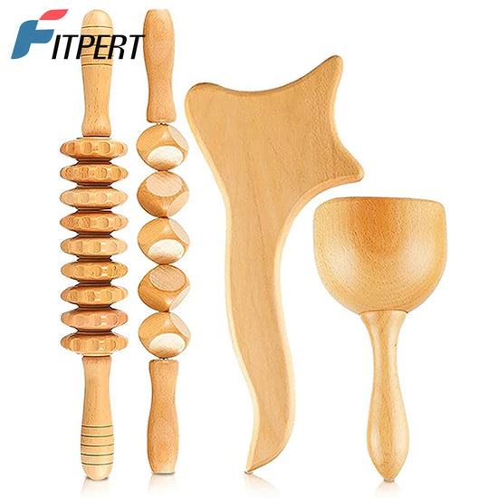 4-in-1 Wooden Massage Tools